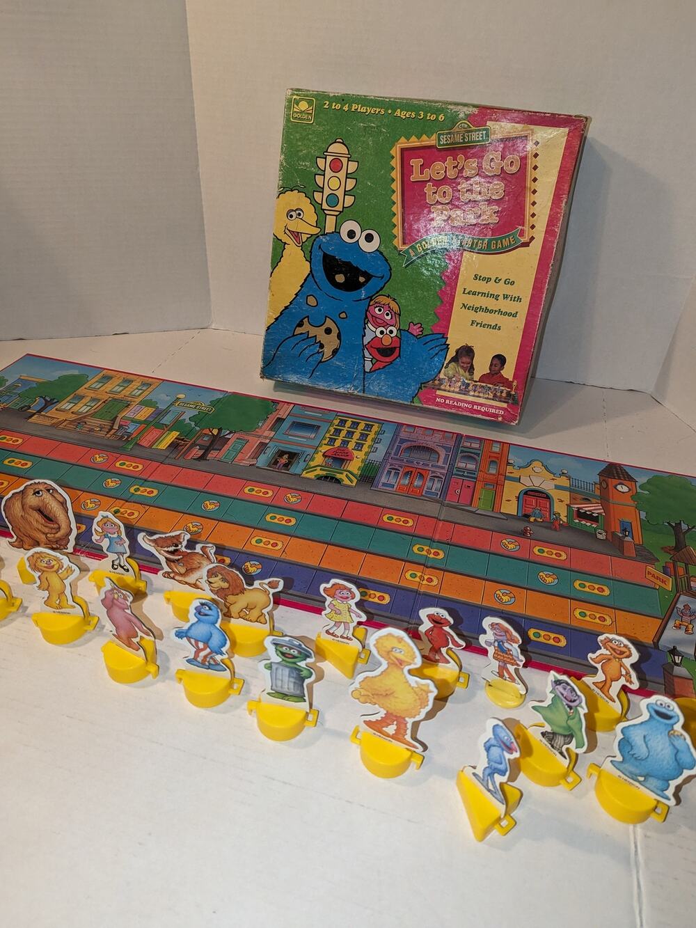 1994 Let's Go To The Park Board Game Sesame Street Complete Children's Ages 3-6